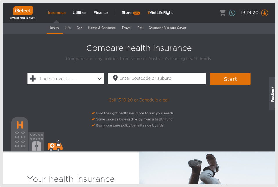 Compare Insurance Page